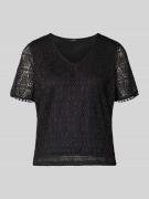 Vero Moda Regular Fit T-Shirt in Heckel-Optik Modell 'MAYA' in Black, ...