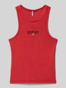 Only Slim Fit Tank Top aus Baumwoll-Mix Modell 'JILLY' in Kirsche, Grö...