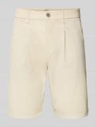 Lerros Chino Shorts mit Gesäßleistentaschen in Offwhite, Größe 31