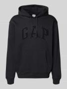 GAP Hoodie mit Logo-Detail und Känguru-Tasche in Anthrazit, Größe L