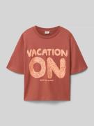 s.Oliver RED LABEL Boxy Fit T-Shirt aus reiner Baumwolle in Cognac, Gr...