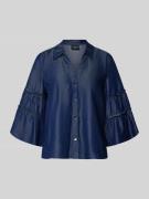 s.Oliver BLACK LABEL Regular Fit Jeansbluse aus Lyocell in Jeansblau, ...