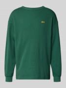 BLKVIS Longsleeve mit Logo-Stitching in Dunkelgruen, Größe L