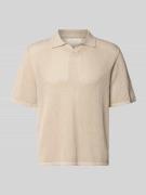Jack & Jones Regular Fit Strick-Poloshirt Modell 'CASSIS' in Beige, Gr...