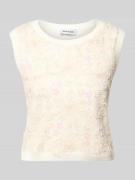 More & More Strickshirt mit Rundhalsausschnitt in Offwhite, Größe 34