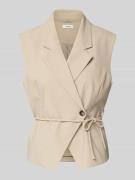 mbyM Weste mit Reverskragen und Bindegürtel Modell 'Evelora' in Sand, ...