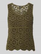 Vero Moda Regular Fit Blusentop aus Baumwoll-Mix Modell 'ELSA' in Oliv...