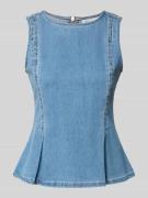 My Essential Wardrobe Top mit U-Boot-Ausschnitt Modell 'Lara' in Blau,...