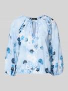 monari Regular Fit Bluse im Allover-Look mit Schlüsselloch-Ausschnitt ...