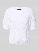monari Strickshirt aus Spitze mit Rundhalsausschnitt in Ecru, Größe 34