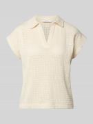 OPUS Strickshirt mit Polokragen und V-Ausschnitt Modell 'Somona' in Sa...