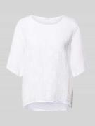 ZABAIONE Blusenshirt mit Stitchings Modell 'No44raa' in Weiss, Größe L