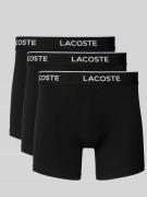 Lacoste Boxershorts mit elastischem Label-Bund im 3er-Pack in Black, G...