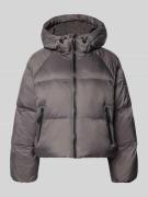 WITHBLACK Steppjacke mit Kapuze in Mittelgrau, Größe M
