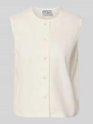 JAKE*S STUDIO WOMAN Blusentop aus Leinen-Viskose-Mix mit Stitchings in...