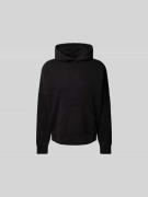 WON HUNDRED Oversized Hoodie mit Logo-Stitching in Anthrazit, Größe L