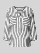 Tom Tailor Blusenshirt mit Streifenmuster in Offwhite, Größe 34