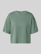 MSCH Copenhagen Boxy Fit Sweatshirt aus Viskose-Mix mit 1/2-Arm in Kha...