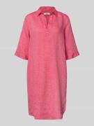 0039 Italy Knielanges Leinenkleid Modell 'DERRY' in Rot, Größe L