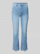 MAC Hose mit Lochstickerei Modell 'KICK' in Blau, Größe 32