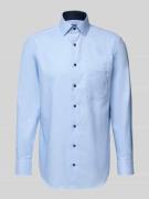 OLYMP Modern Fit Business-Hemd mit Kentkragen und Brusttasche in Bleu,...