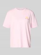 Vila T-Shirt mit Stitching Modell 'NORA' in Rosa, Größe L