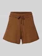 Rich & Royal Sweatshorts mit Eingrifftaschen in Cognac, Größe L