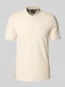BOSS Slim Fit Poloshirt mit Label-Stitching Modell 'PALLAS' in Offwhit...