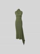Victoria Beckham Leinenkleid aus Leinen-Mix in Schilf, Größe M