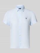 Polo Ralph Lauren Regular Fit Leinenbluse aus reinem Leinen in Bleu, G...