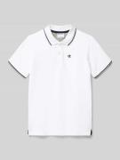 CHAMPION Poloshirt mit Logo-Stitching und kurzer Knopfleiste in Weiss,...