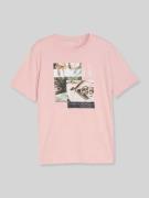 Tom Tailor Regular Fit T-Shirt aus reiner Baumwolle in Pink, Größe L