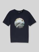 Tom Tailor Regular Fit T-Shirt aus reiner Baumwolle in Marine, Größe L
