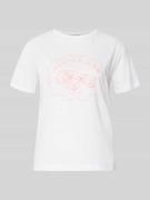 Gant T-Shirt mit Motiv-Print und Rundhalsausschnitt in Weiss, Größe L