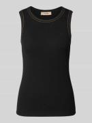 MOS MOSH Tanktop mit Logo-Stitching Modell 'Ara' in Black, Größe L