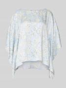 s.Oliver BLACK LABEL Loose Fit Poncho-Bluse mit Allover-Muster in Rauc...