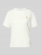 Vila T-Shirt mit Rundhalsausschnitt Modell 'SYBILLA' in Weiss, Größe L