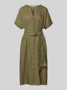 Christian Berg Woman Selection Midikleid aus reinen Leinen mit Tunika-...