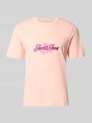 Jack & Jones T-Shirt mit Label-Print Modell 'CASSIS' in Apricot, Größe...