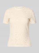 Jake*s Collection T-Shirt aus Spitze mit Rundhalsausschnitt in Ecru, G...