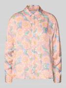 Rich & Royal Regular Fit Bluse aus Viskose im Allover-Look in Rosa, Gr...