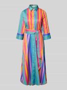 Christian Berg Woman Hemdblusenkleid mit 3/4-Arm und Bindegürtel in Bl...