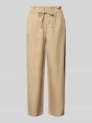 Marc O'Polo Wide Leg Joggpants aus Lyocell-Leinen-Mix in Sand, Größe 3...