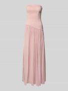 Unique Abendkleid in Falten-Optik in Rosa, Größe 32