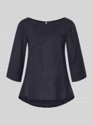 ZABAIONE Regular Fit Leinenbluse mit 3/4-Arm Modell 'La44ura' in Marin...