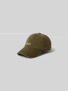 Forét Basecap mit Label-Stitching in Oliv, Größe 1