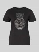 Guess Activewear T-Shirt mit Ziersteinbesatz und Rundhalsausschnitt in...