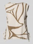 Vila Blusentop aus Viskose-Mix mit seitlicher Schnürung in Beige, Größ...