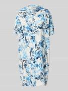 ROBE LÉGÈRE Knielanges Hemdblusenkleid mit Tunika-Ausschnitt in Hellbl...