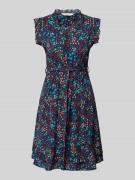 Apricot Minikleid aus reiner Viskose mit floralem Allover-Print in Mar...